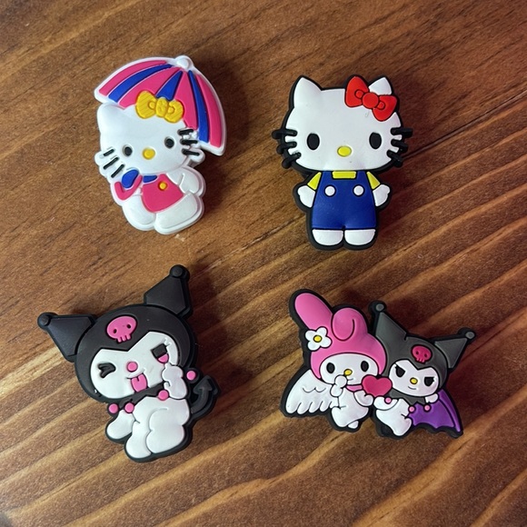 CROCS Shoes New 4pcs Cute Hello Kitty Shoe Charms For Croc Shoes